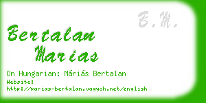 bertalan marias business card